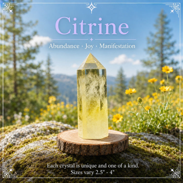 Citrine crystal point
