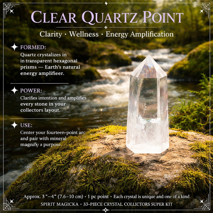 Clear Quartz crystal point