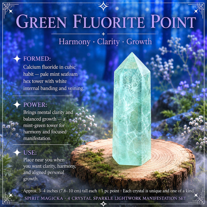 Mint green fluorite point