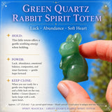 Crystal Animal Spirit Totems: Green Quartz Rabbit