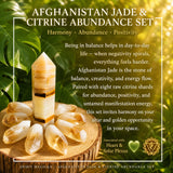 Afghanistan Jade Balance & Citrine Abondance Ensemble