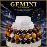 ♊ Gémeaux - 21 mai - 20 juin - Ensemble de bracelets en cristal d'astrologie du zodiaque