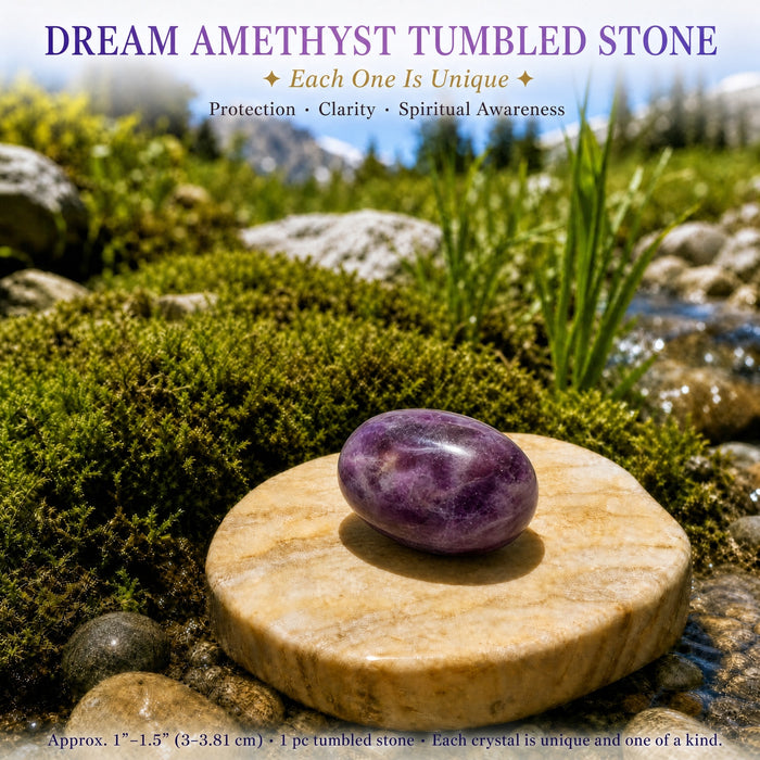 Banded purple dream amethyst tumbled stone