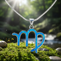 Z ARRON DESIGN Serenity Mondstein Kupferdraht-Anhänger-Halskette