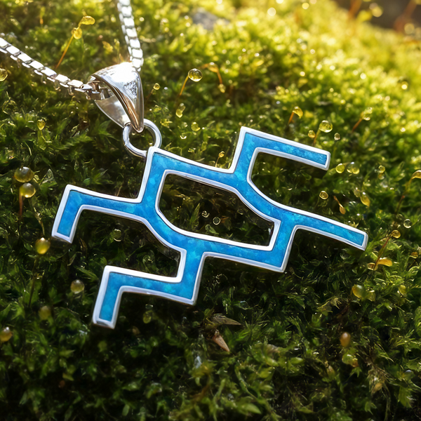 ♒ GEMSTONE JEWELRY EVENT -Aquarius Opal  Zodiac Necklace – January 20 to February 18