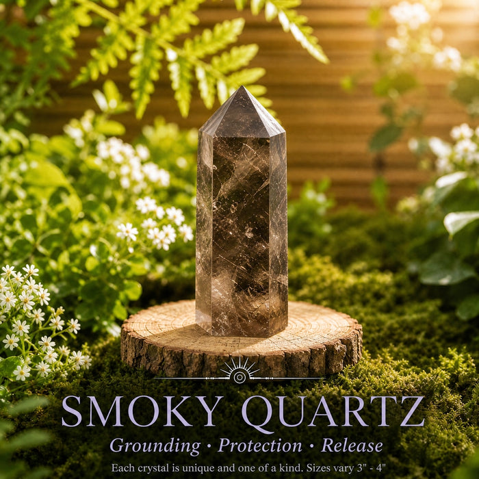 Smoky brown quartz generator point