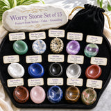 60% DE DESCUENTO VENTA DE 1 DÍA - Protect from Stress" Worry Stone Set de 15 + bolsa de terciopelo