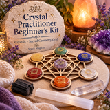 Crystal Practitioner Beginner’s Kit - Crystals + Sacred Geometry Grid | Spirit Magicka