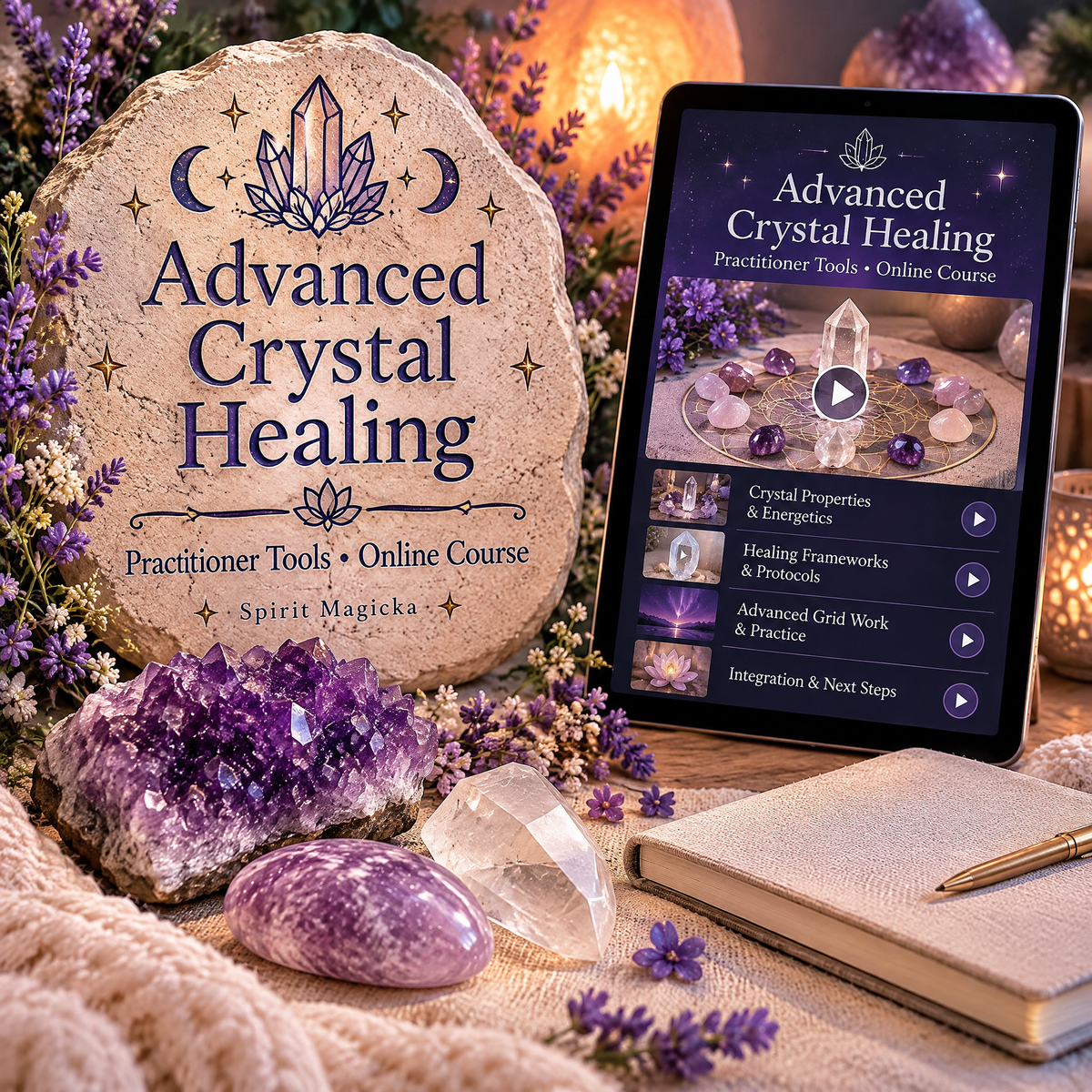 Advanced Crystal Healing - Practitioner Tools • Online Course | Spirit Magicka