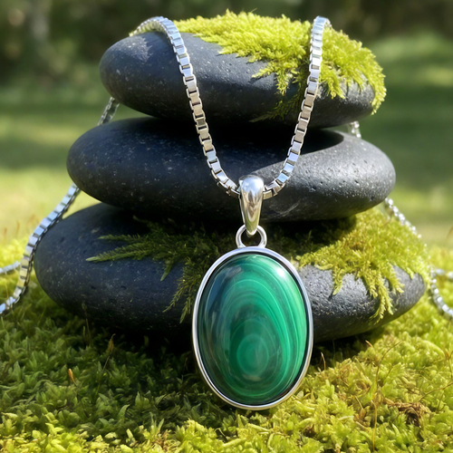 Z ARRON DESIGN Collier avec pendentif en fil de cuivre et pierre de lune Serenity