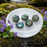 Labradorit Heilige Geometrie Facettierter Kristall