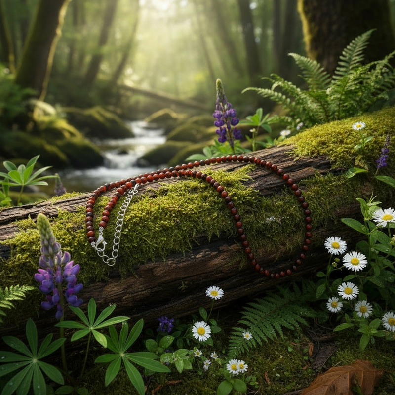 Red Obsidian 1st Chakra Stone Necklace