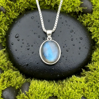 Z ARRON DESIGN Collier avec pendentif en fil de cuivre et pierre de lune Serenity