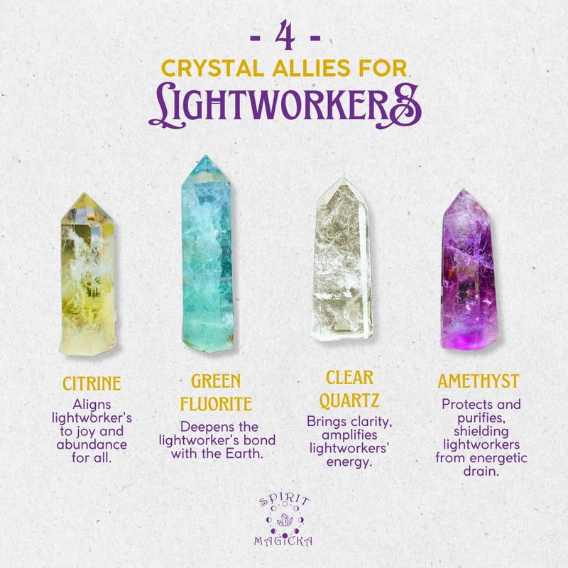 4-Piece Lightworkers Crystal Allies Set