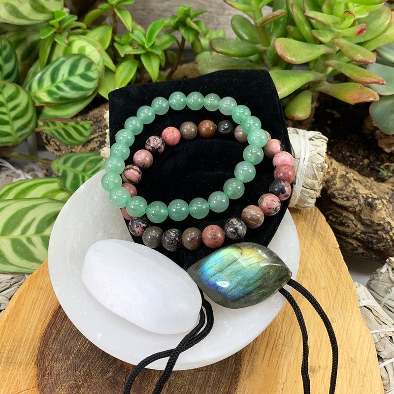 Heart Chakra Mala armbåndsett🌈