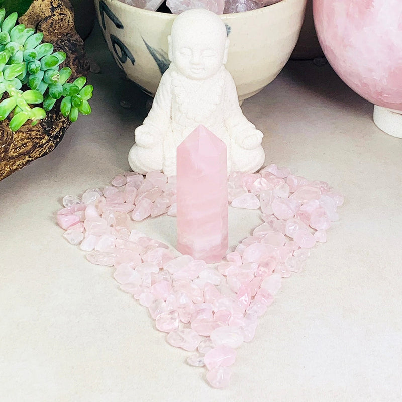 $5 Rose Quartz Crystal - 1 Day Only PROMO - wand