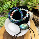 Hals Chakra Mala armbåndsett🌈