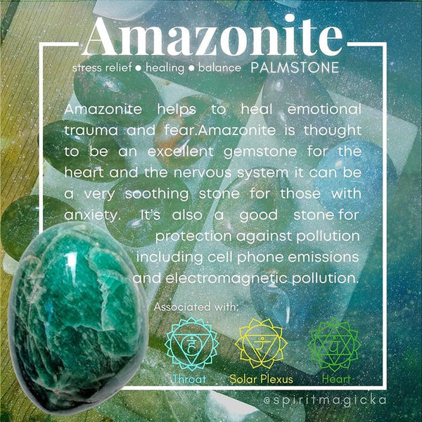 GRATIS GIVEAWAY! Amazonite Palmstone - (Bare betal fraktkostnaden)