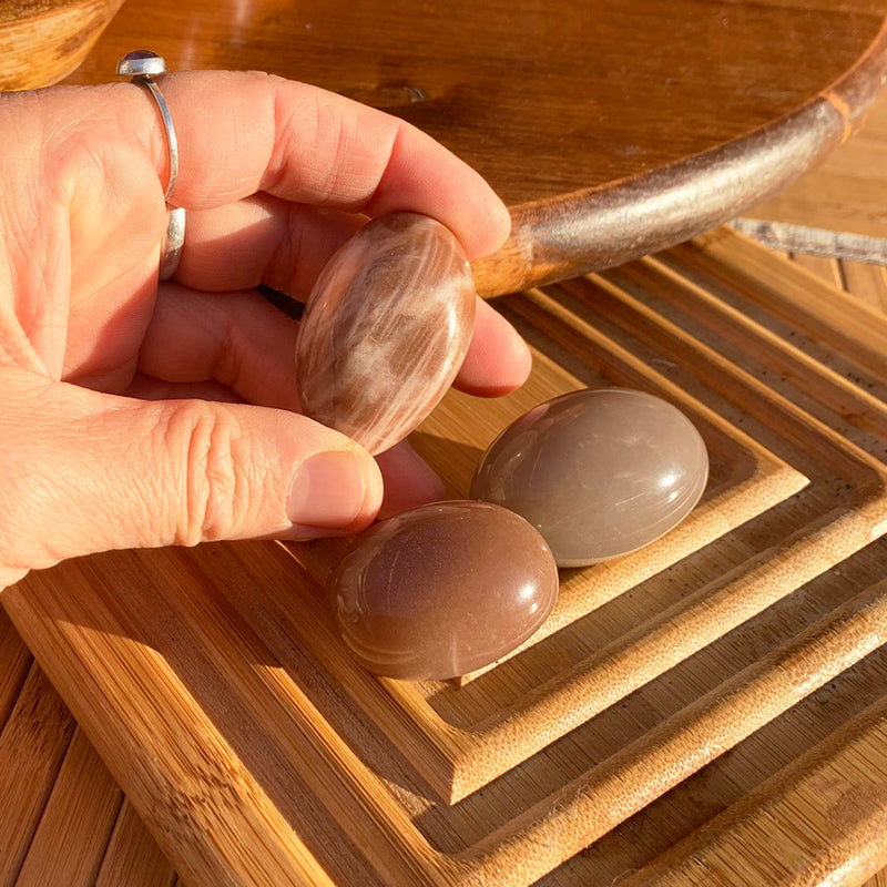 Golden Sunstone Tumbled Ellipse