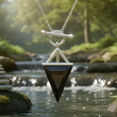 Z ARRON DESIGN Collana con ciondolo in filo di rame Serenity Moonstone