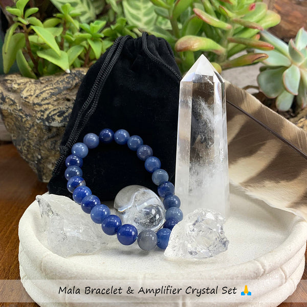 Conjunto Pulseira Mala e Cristal Amplificador 🙏