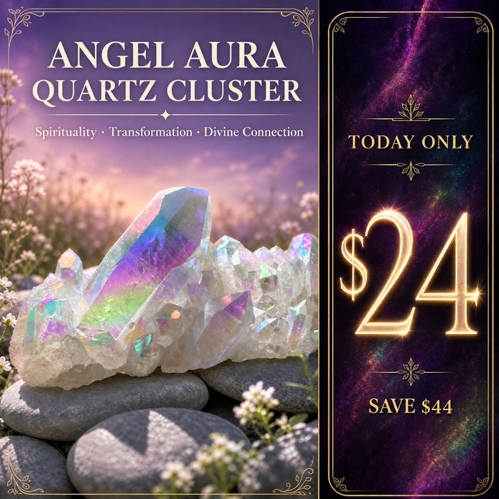 Clúster de cuarzo Angel Aura 👉 75 % de descuento