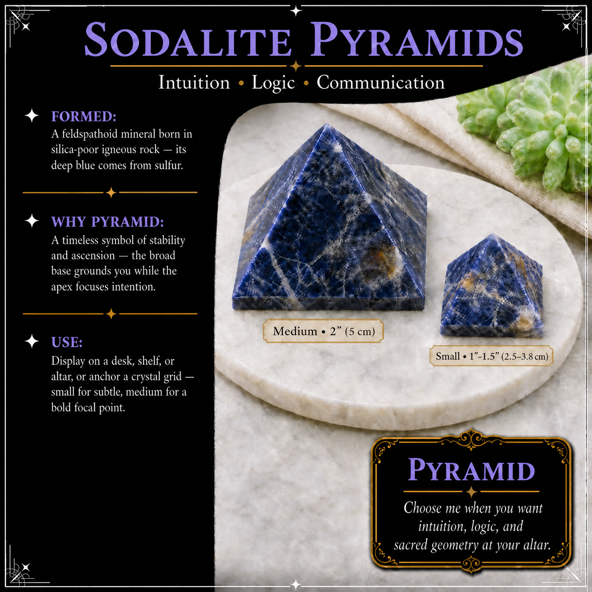 Sodalite Pyramids