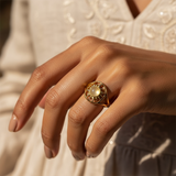 Z ARRON DESIGN Serenity Moonstone kobbertråd vedhæng halskæde