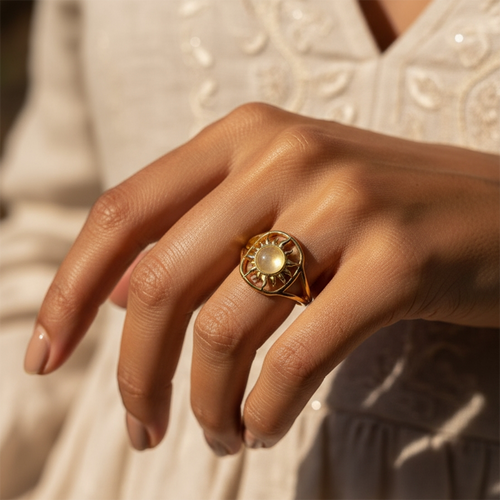 Z ARRON DESIGN Colar com pingente de fio de cobre Serenity Moonstone