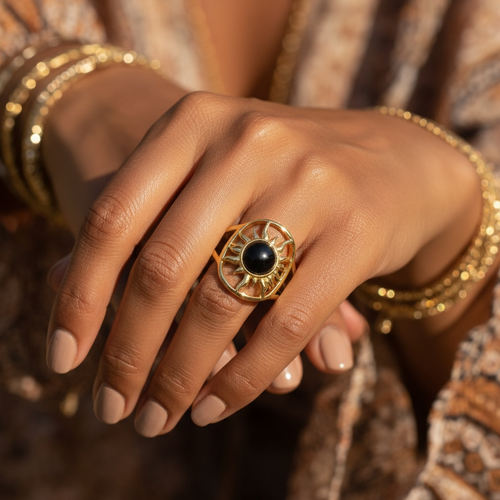 Z ARRON DESIGN Colar com pingente de fio de cobre Serenity Moonstone