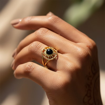 Z ARRON DESIGN Serenity Moonstone kobbertråd anheng halskjede