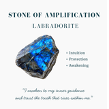 Labradorit Heilige Geometrie Facettierter Kristall