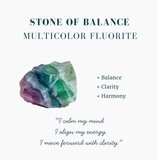 7 Multicolor Fluorite Heart Set