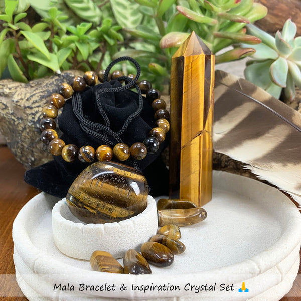 Bracelet Mala et ensemble de cristaux d'inspiration 🙏