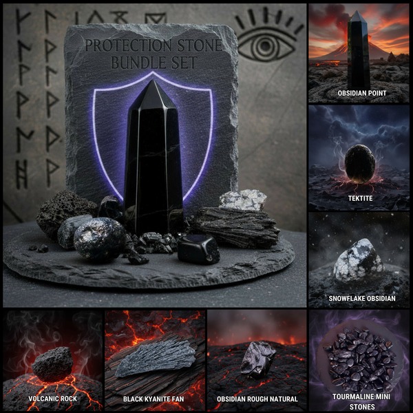 Juego de 16 piezas de piedras guardianas de energía oscura 👉 60 % de descuento