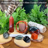 Jaspe rouge protecteur + Collection de cristaux alliés