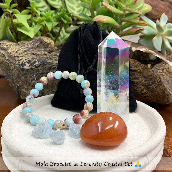 Conjunto de pulsera Angel Aura y Azure Mala 👉 75 % de descuento