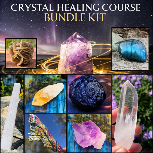 Crystal Healing Course + 8 Crystal Bundle Kit