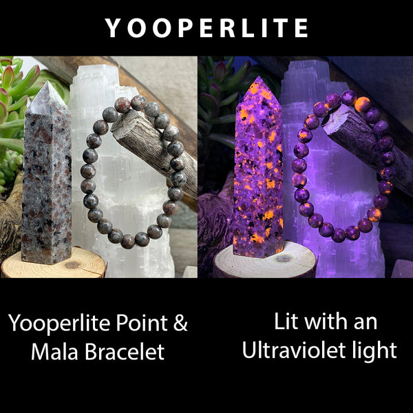 Yooperlite – The Stone the Glows + Mala-Armband-Kombi-Set 👉 70 % Rabatt