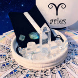 ♈ Áries - 21 de março a 19 de abril - Conjunto Zodiac Crystal Fusion com bolsa