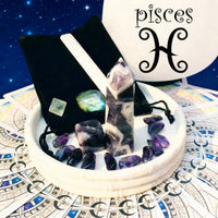 ♓ Fiskene - 19. februar - 20. marts - Zodiac Crystal Fusion Sæt med etui