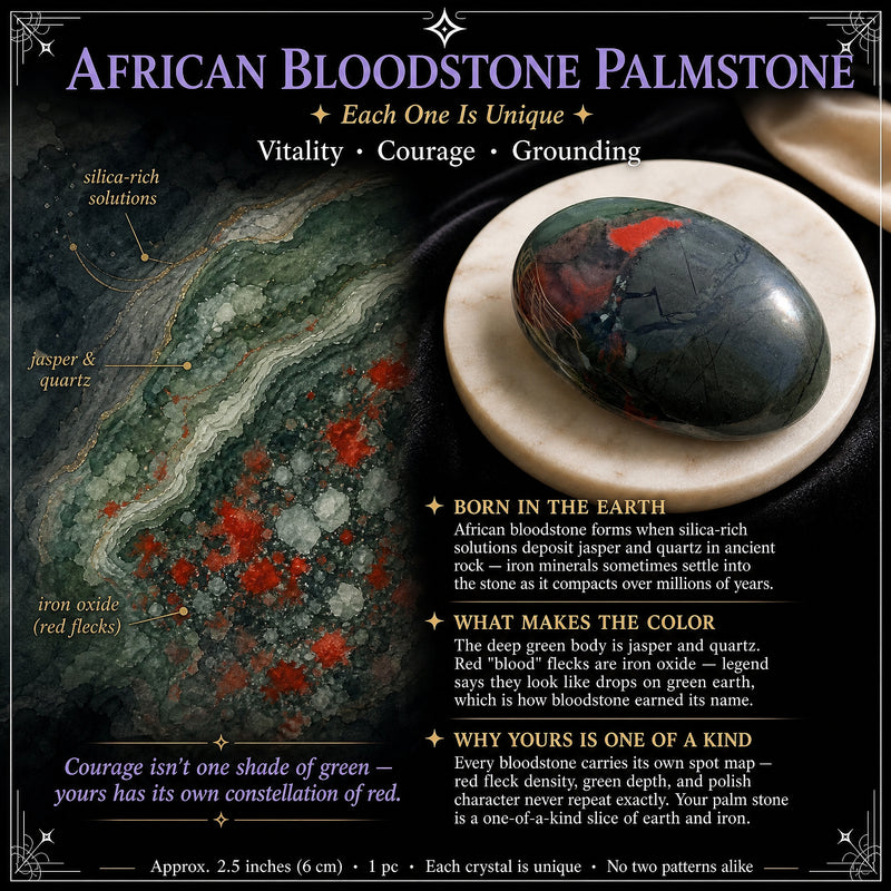 African Bloodstone Palmstone – Spirit Magicka