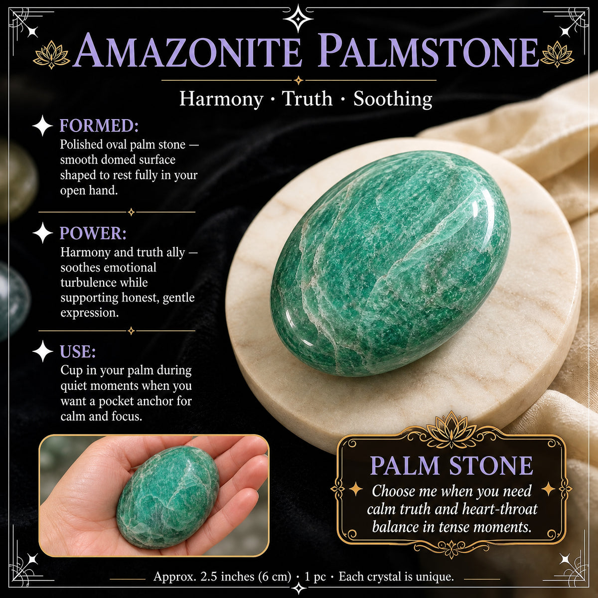 Amazonite Palmstone