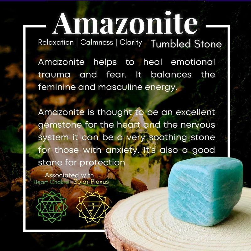 Amazonite Tumbled Cube - tumbledstone