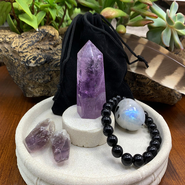 Conjunto de pulsera Mala y cristal de espiritualidad 🙏