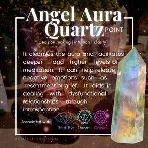 Angel Aura Quartz Point - wand