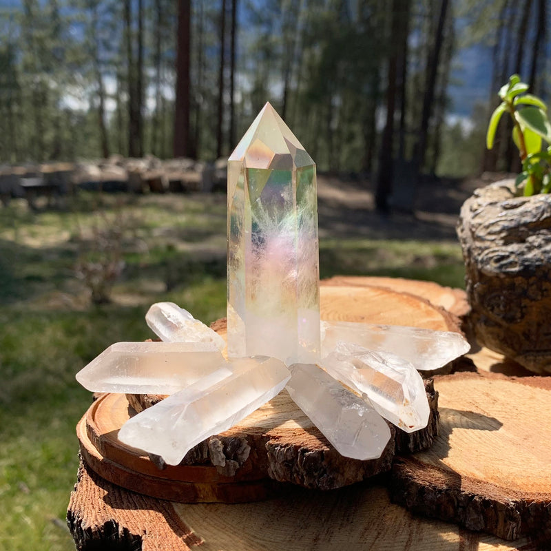 8-Piece Angel Aura Point + Quartz Shards Set