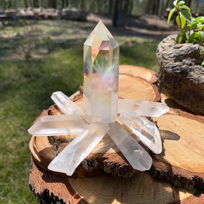 8-delt Angel Aura Point + Quartz Shards Sett