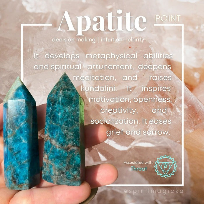 $5 Apatite Crystal Point - One Day-Only Promo