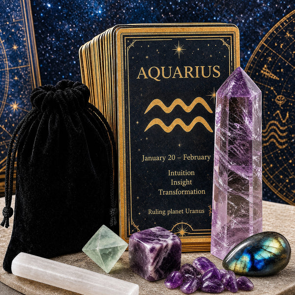 ♒ Vandmanden - 20. januar - 18. februar - Zodiac Crystal Fusion-sæt med etui